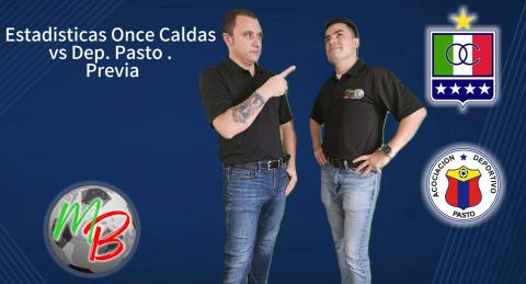 Estadísticas previas Once Caldas Vs Dep.Pasto
